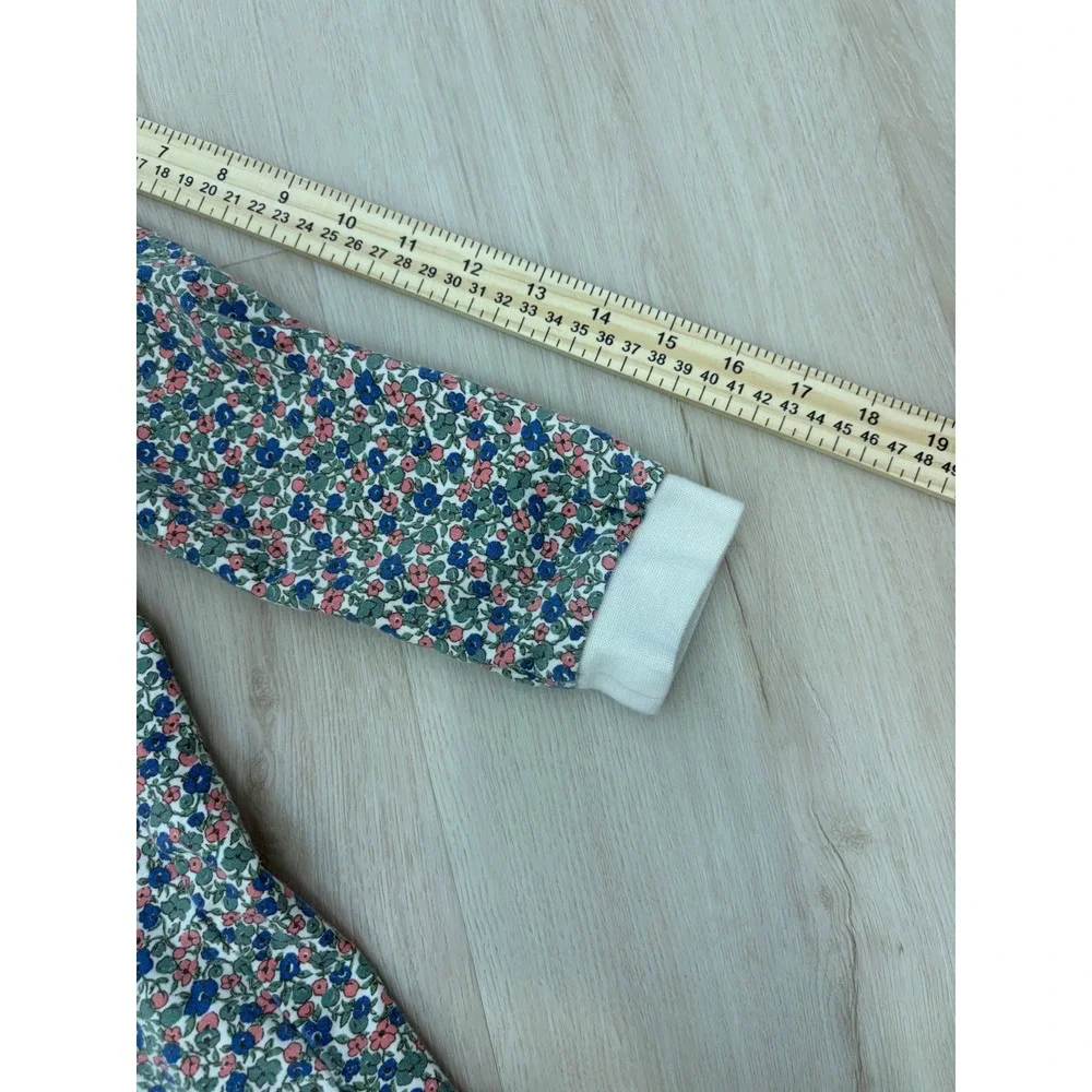 Mini Boden Jersey Dress Kids 7-8Y Multi Floral Bunny Applique Long Sleeve Spring